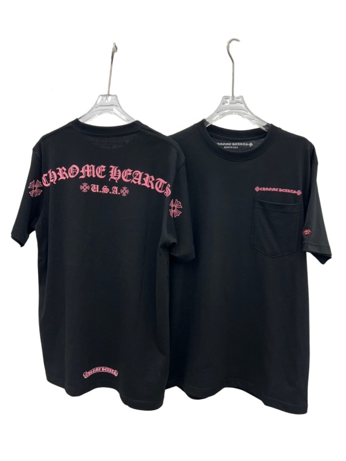 1:1 quality version Pink Label Letter Embroidery Mouth Sanskrit Print T-Shirt 29093531