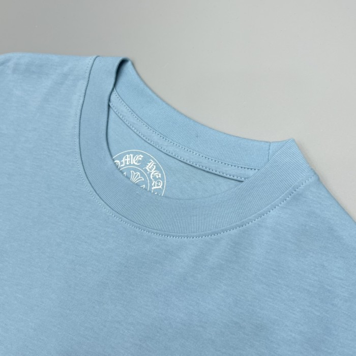 1:1 quality Sky Blue Custom Dyed Letter & Dagger Print T-Shirt 29093724
