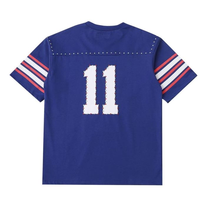 1:1 quality version Striped No.11 Rhinestone Inlaid Football Style Tee 3 colors 29093703