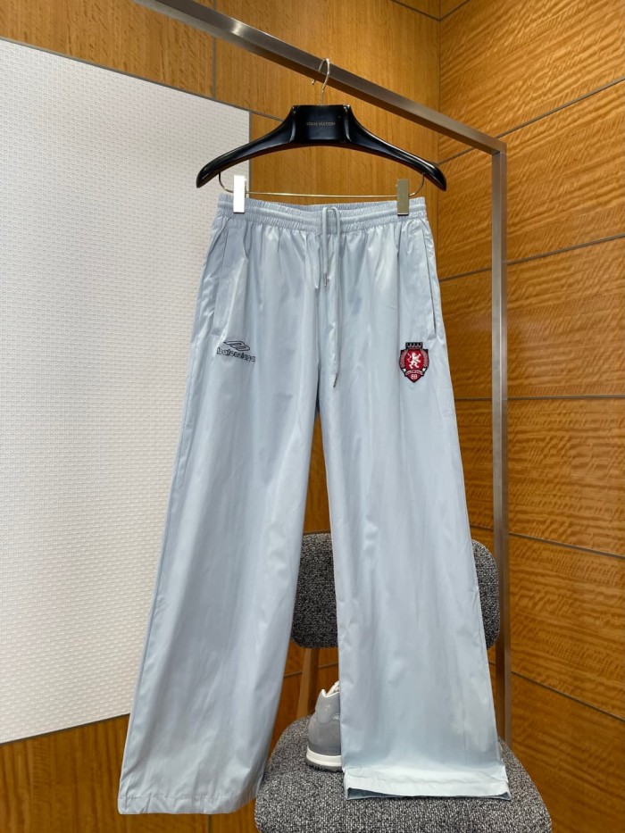 1:1 quality version Logo Embroidered Wide Leg Draped Casual Pants 2 colors 29093615