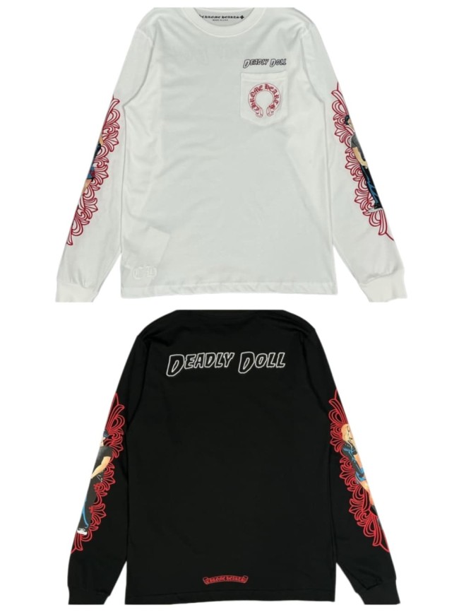 1:1 quality version Deadly Doll Limited Anime Girl Graffiti Letter Logo Long Sleeve T-Shirt 2 colors 29093677