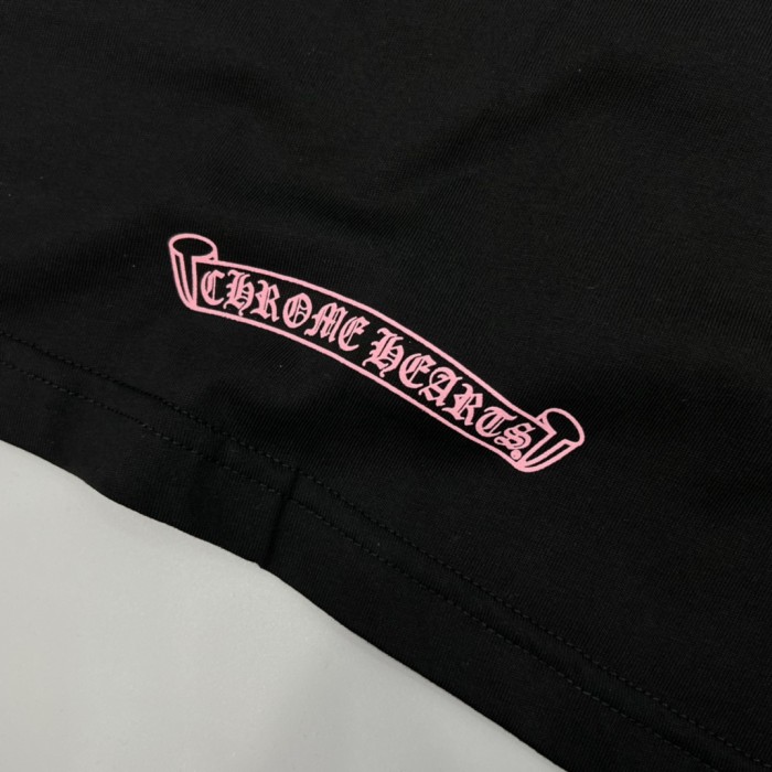 1:1 quality version Pink Label Letter Embroidery Mouth Sanskrit Print T-Shirt 29093531