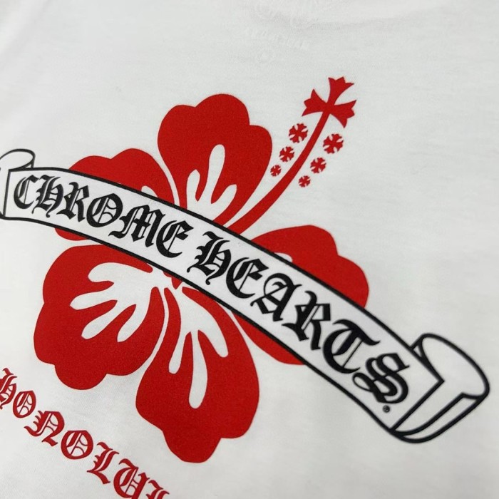 1:1 quality version Hawaiian Flower & Sanskrit Logo Print T-Shirt 2 colors 29093792
