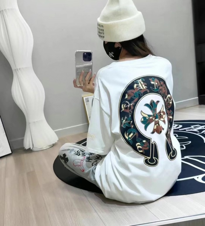 1:1 quality version Camouflage Horseshoe Sanskrit Letter Full Sleeve Print T-Shirt 2 colors 29093953