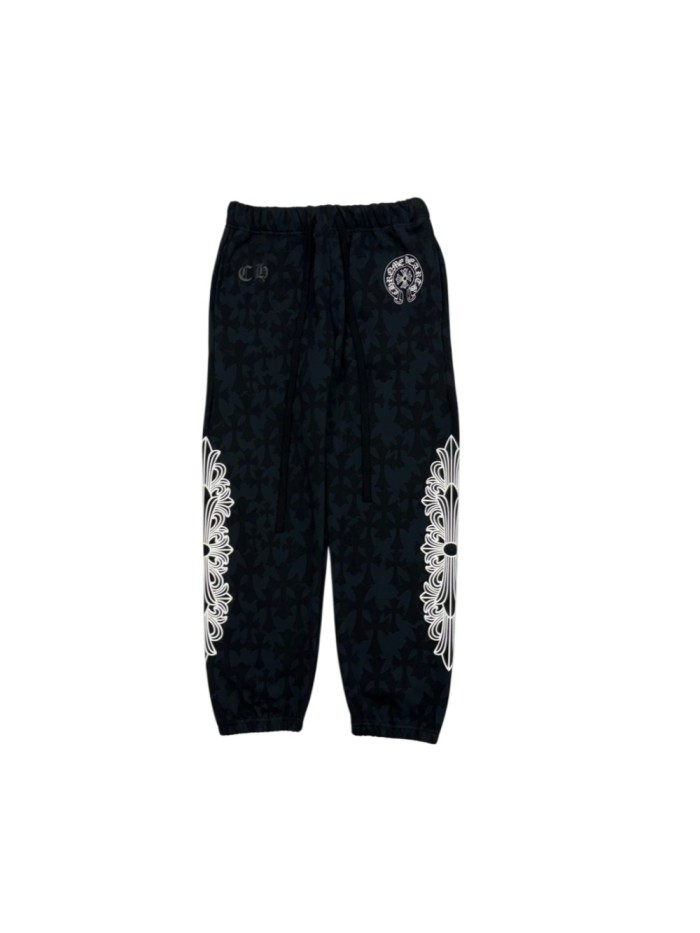 1:1 quality version Green Camo Cross & Vertical Gothic Print Jogger Sweatpants 29097769