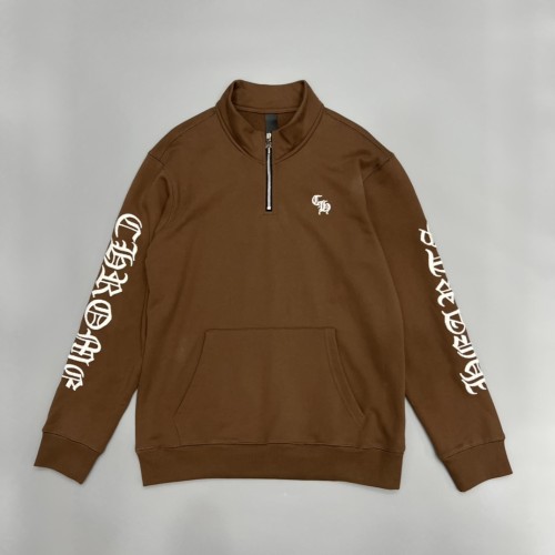1:1 quality version Subtle Cross Print & Arm Floral Scroll Full-Zip Hooded 29097789