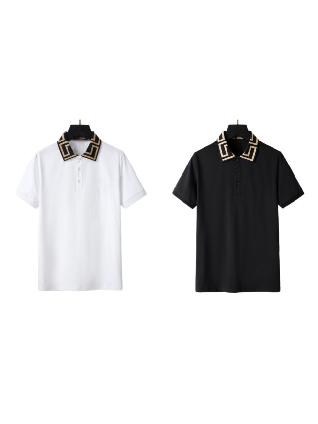 Medusa Greek Key Polo Collar Tee 2 colors 29098061