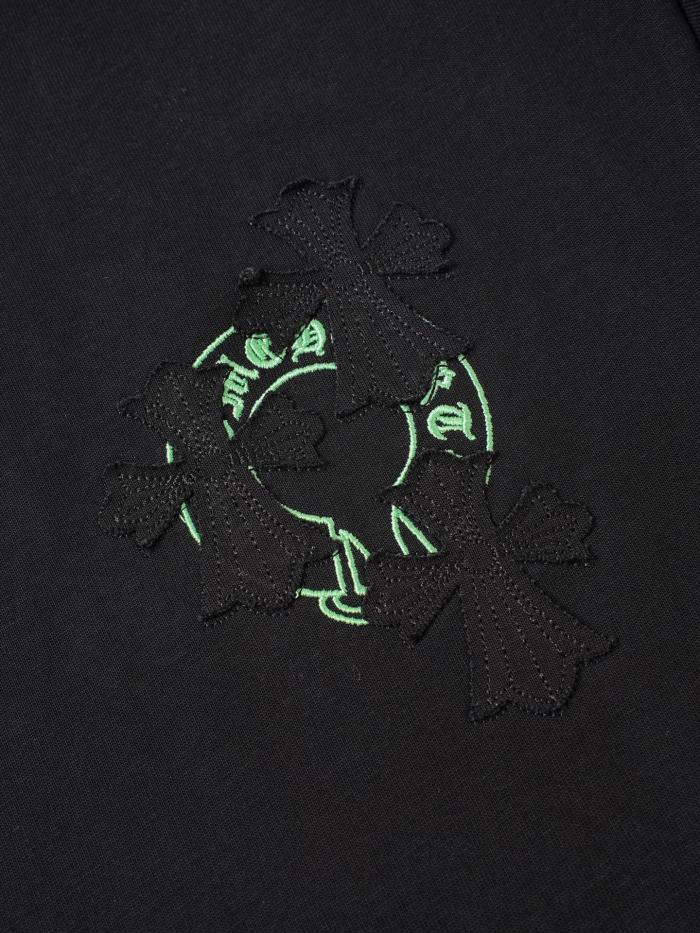1:1 quality version 3D Cross Appliqué & Gothic Banner Print White T-Shirt 2 colors 29097995