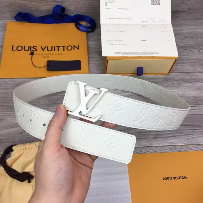 1:1 quality version Initiales Series Pure White Monogram Belt 29098168