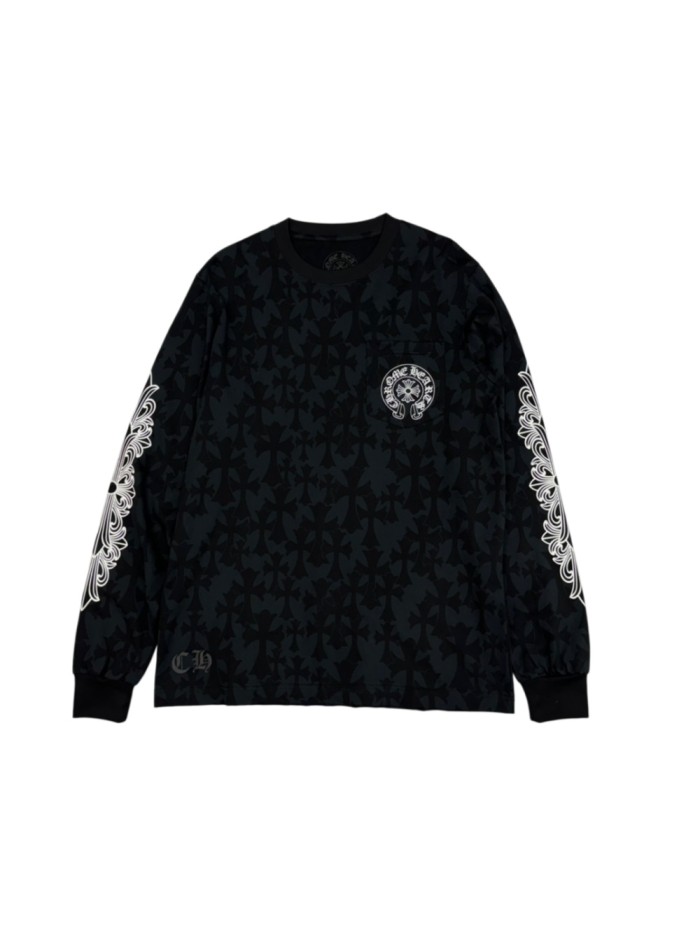 1:1 quality version Subtle Cross All-Over Print & Barbed Wire Sleeve Long Sleeve T-Shirt 29096834