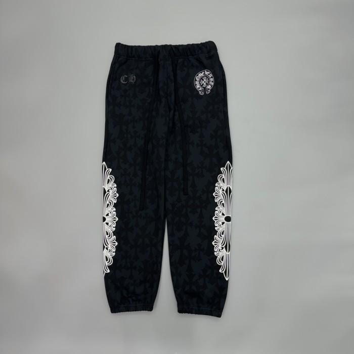 1:1 quality version Green Camo Cross & Vertical Gothic Print Jogger Sweatpants 29097769
