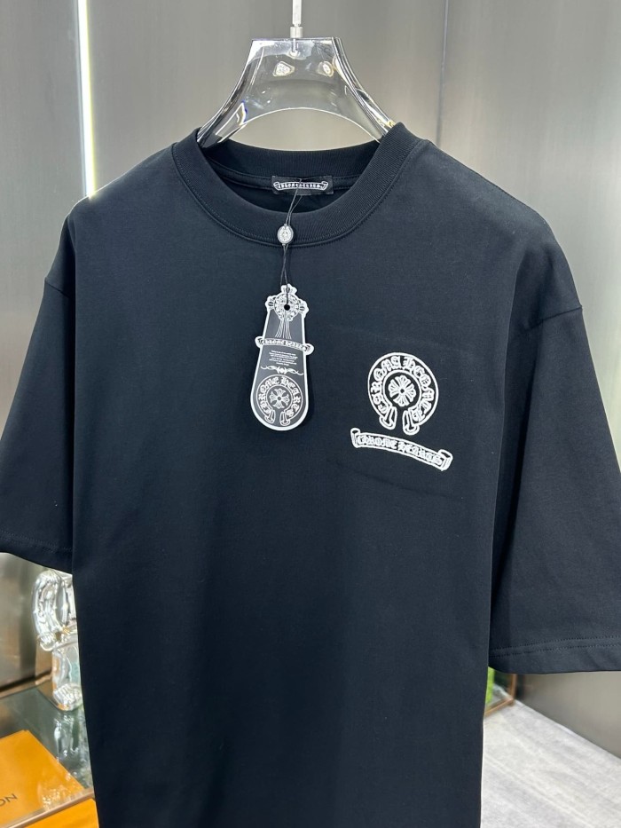 1:1 quality version USA Flag Horseshoe & Cross Embroidered Print T-Shirt 2 colors 29098068