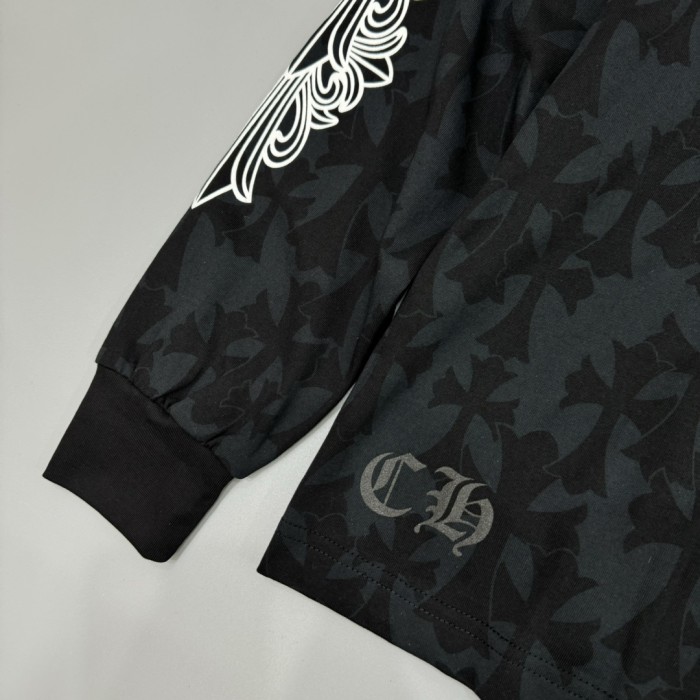 1:1 quality version Subtle Cross All-Over Print & Barbed Wire Sleeve Long Sleeve T-Shirt 29096834