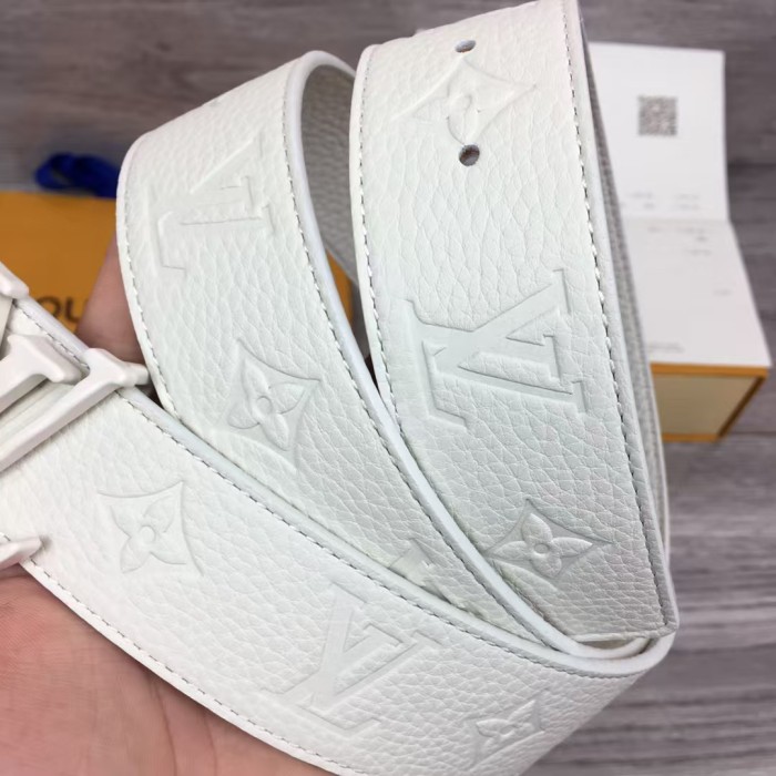1:1 quality version Initiales Series Pure White Monogram Belt 29098168