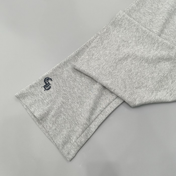 1:1 quality version Elastic Waist Triple Cross & CH Logo Print Gray Wide Leg Pants 29097749