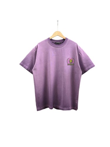 1:1 quality version Floral Wreath & Neon Cross Print Washed Purple T-Shirt 29098166