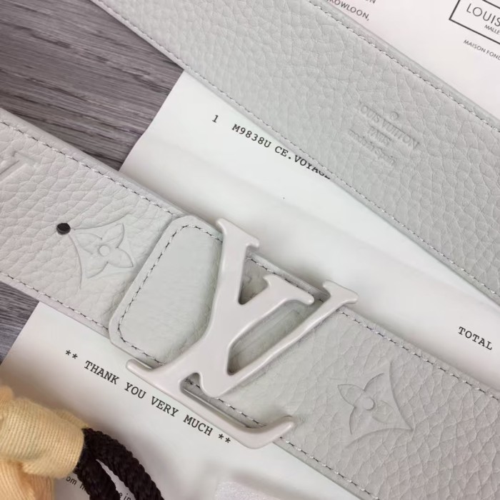 1:1 quality version Initiales Series Pure White Monogram Belt 29098168
