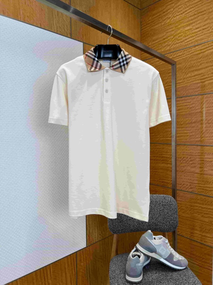 1:1 quality version Classic Check Collar Short Sleeve Polo Shirt 3 colors 29105654
