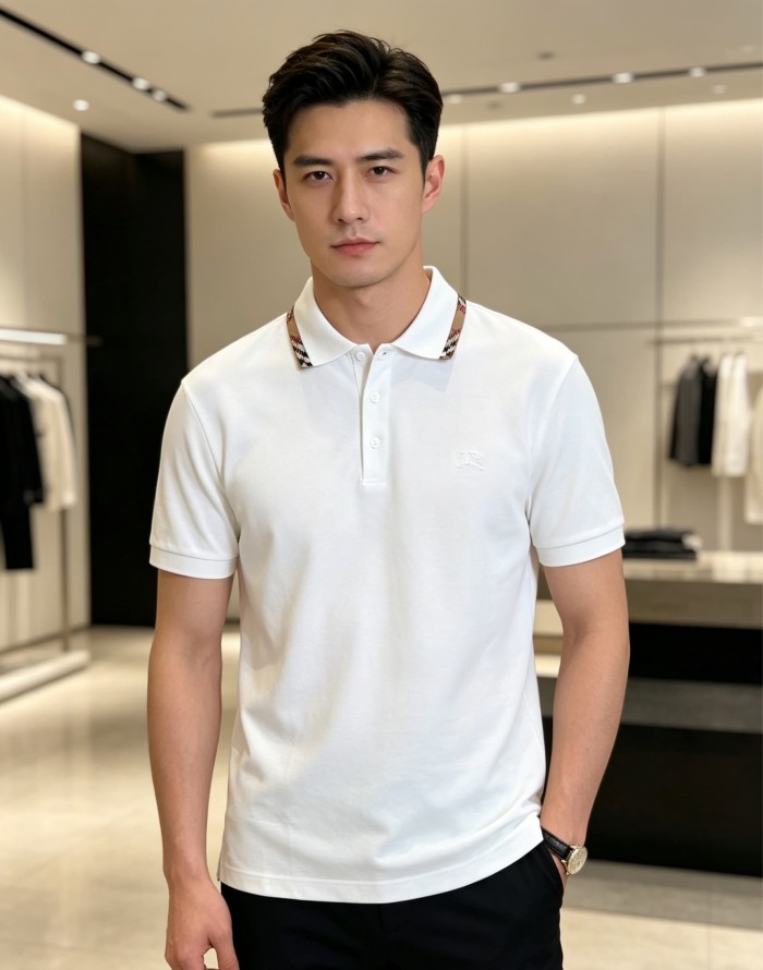 1:1 quality version Check Collar Embroidered Equestrian Knight Logo Polo Shirt 2 colors 29105617