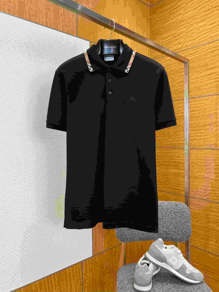 1:1 quality version Check Collar Embroidered Equestrian Knight Logo Polo Shirt 2 colors 29105617