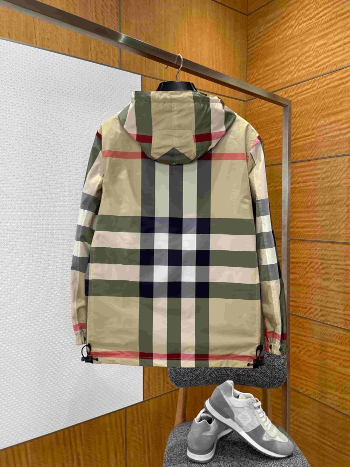 1:1 quality version Vintage Check Reversible Hooded Windbreaker Jacket 29105380
