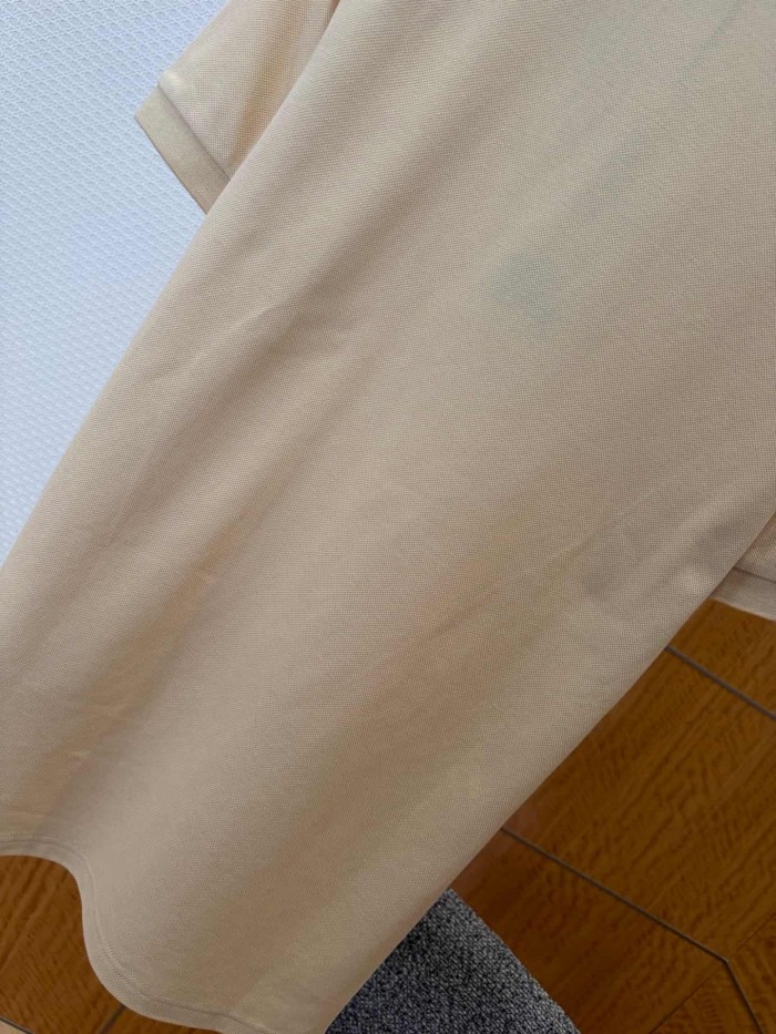 1:1 quality version Plaid Collar Embroidered Mesh Cotton Casual Polo Shirt 29105520