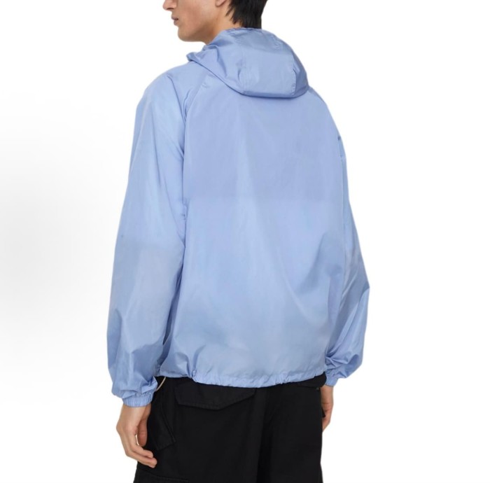 1:1 quality version Logo Plaid Zip Spliced Hooded Jacket 2 colors 29105485