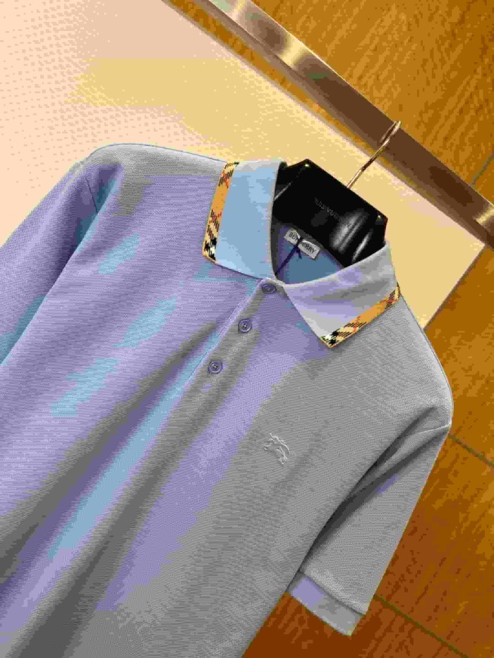 1:1 quality version Classic Plaid Collar Embroidered Short Sleeve Polo Shirt 5 colors 29105415