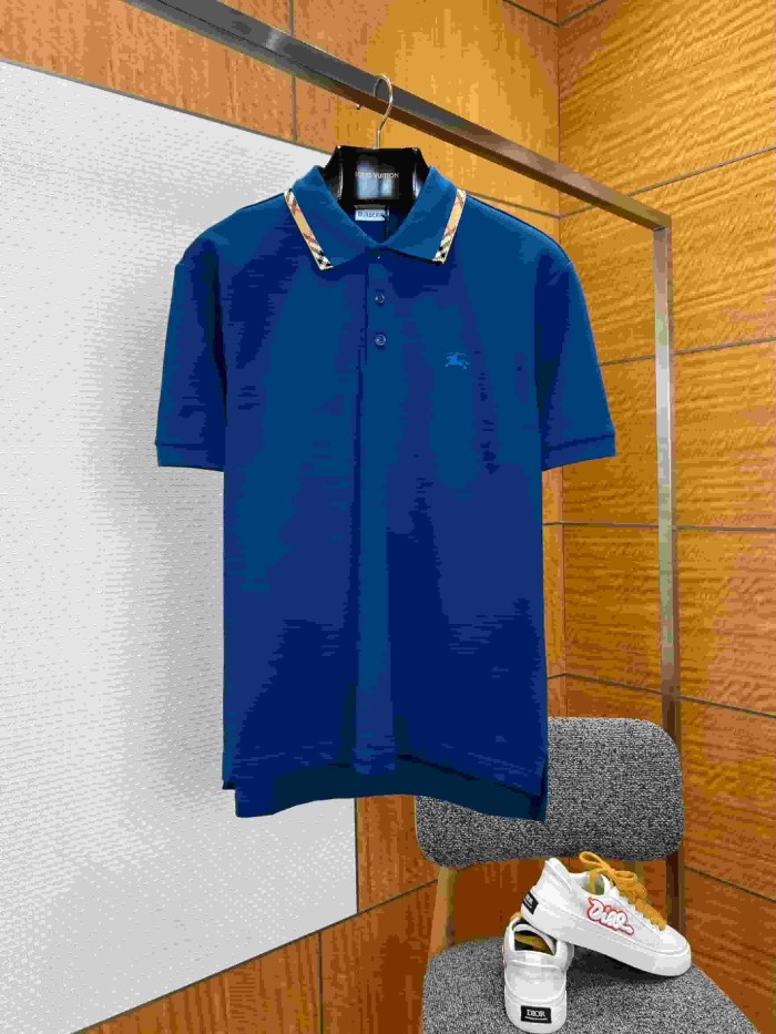 1:1 quality version Classic Plaid Collar Embroidered Short Sleeve Polo Shirt 5 colors 29105415