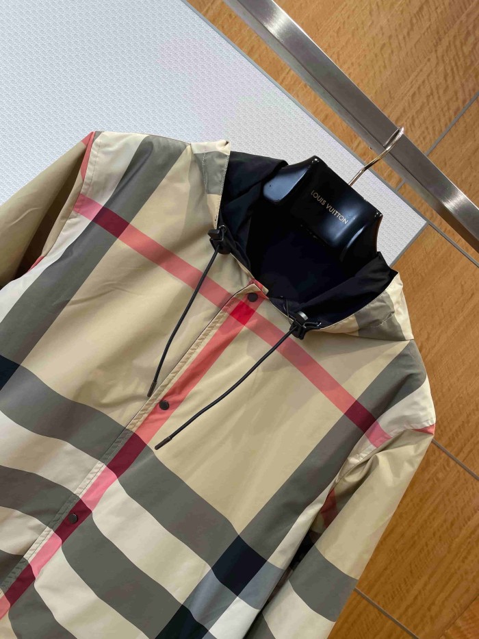 1:1 quality version Vintage Check Reversible Hooded Windbreaker Jacket 29105380