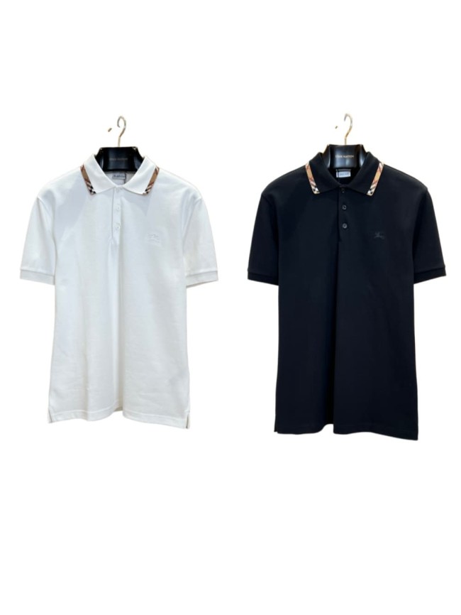 1:1 quality version Check Collar Embroidered Equestrian Knight Logo Polo Shirt 2 colors 29105617