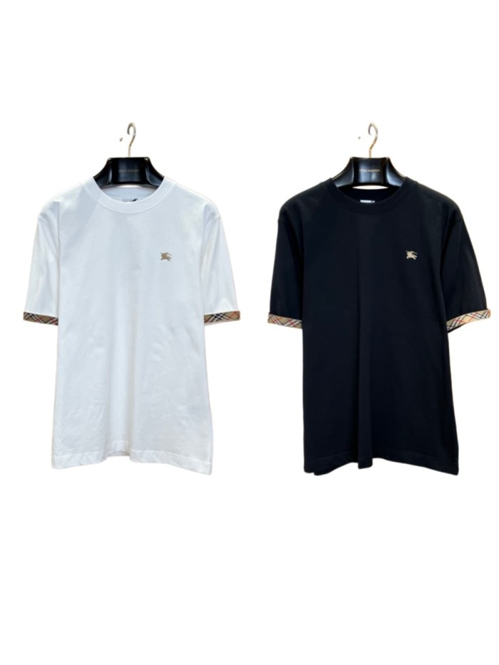 1:1 quality version Classic Knight Embroidered Solid Color Basic T-shirt 2 colors 29105494