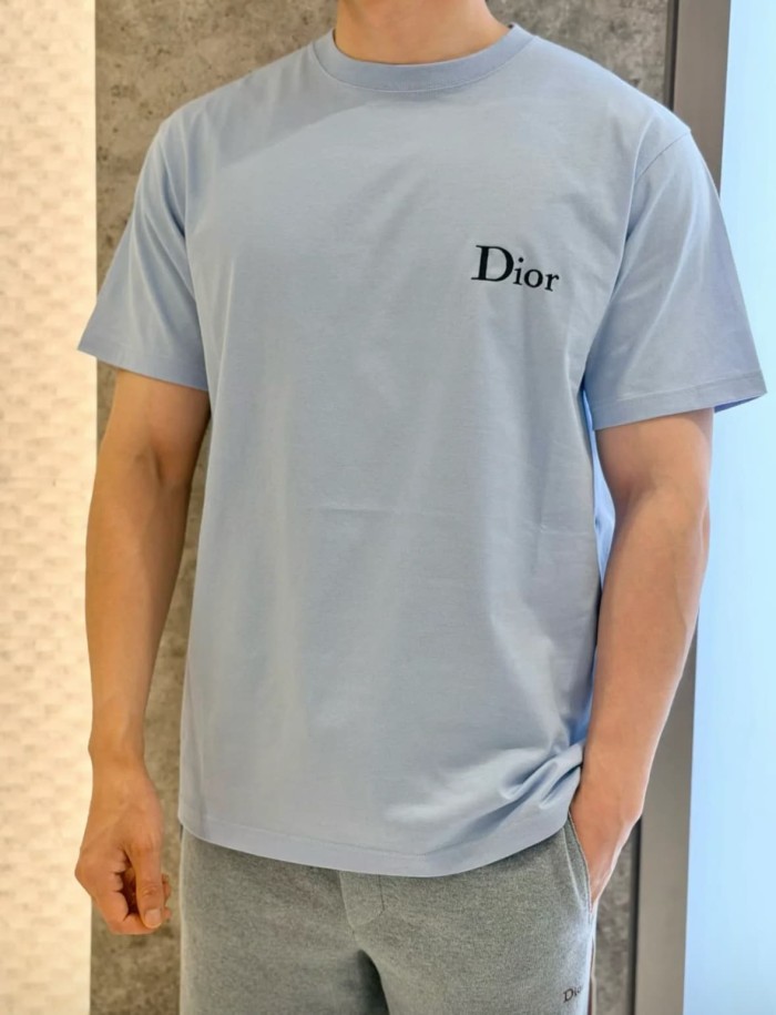 1:1 quality version Combed Cotton Letter Embroidery Crew Neck T-Shirt 3 colors 29106660