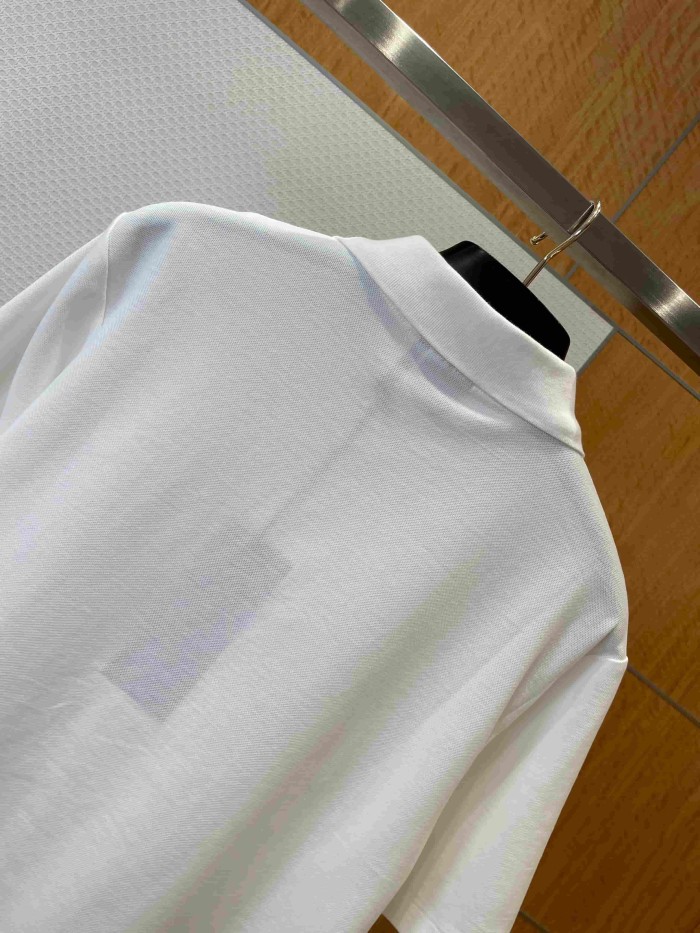 1:1 quality version  Minimal Embroidery Pocket Pique Cotton Short Sleeve Polo Shirt 3 colors 29106649