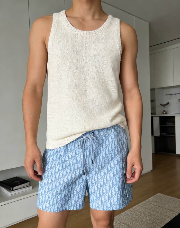 1:1 quality version All Over Monogram Print Drawstring Lightweight Quick Dry Casual Shorts 2 colors 29106742