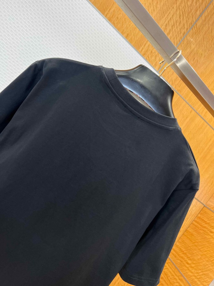 1:1 quality version Badge Label Embroidery Combed Cotton Crew Neck T-shirt 2 colors 29106534