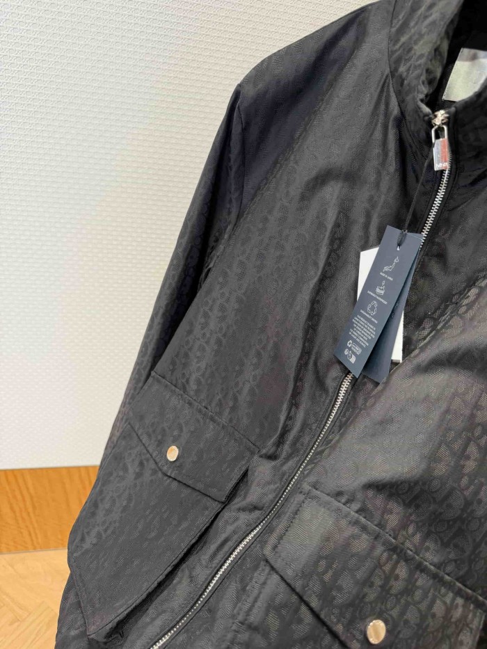 1:1 quality version Jacquard Pattern Lightweight Breathable Stand Collar Jacket 2 colors 29106605