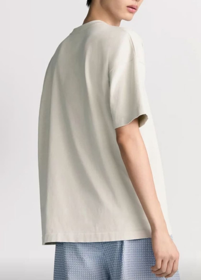 1:1 quality version Luxury Business Style Couture Letter Knit Oversized Cotton T-Shirt 2 colors 29106687
