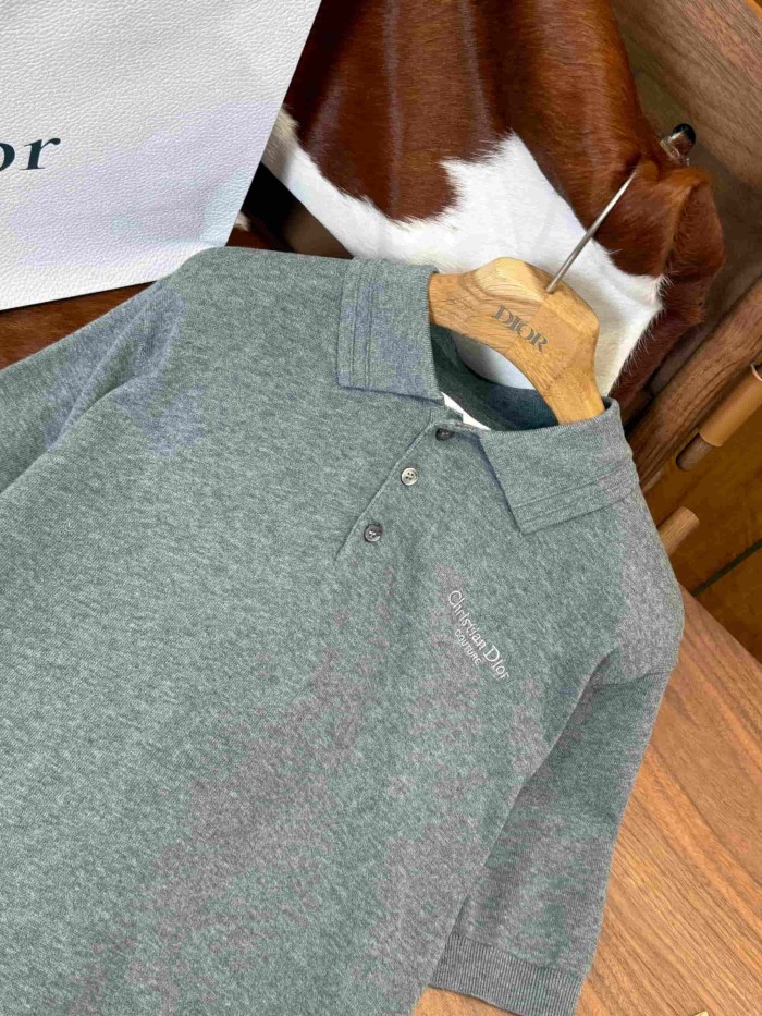 1:1 quality version Classic Embroidery 100% Cotton Knit Polo Shirt 2 colors 29106794
