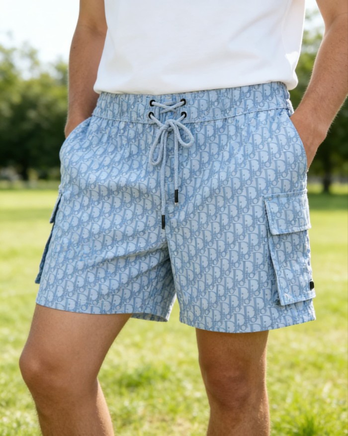 1:1 quality version All Over Monogram Print Drawstring Lightweight Quick Dry Casual Shorts 2 colors 29106742