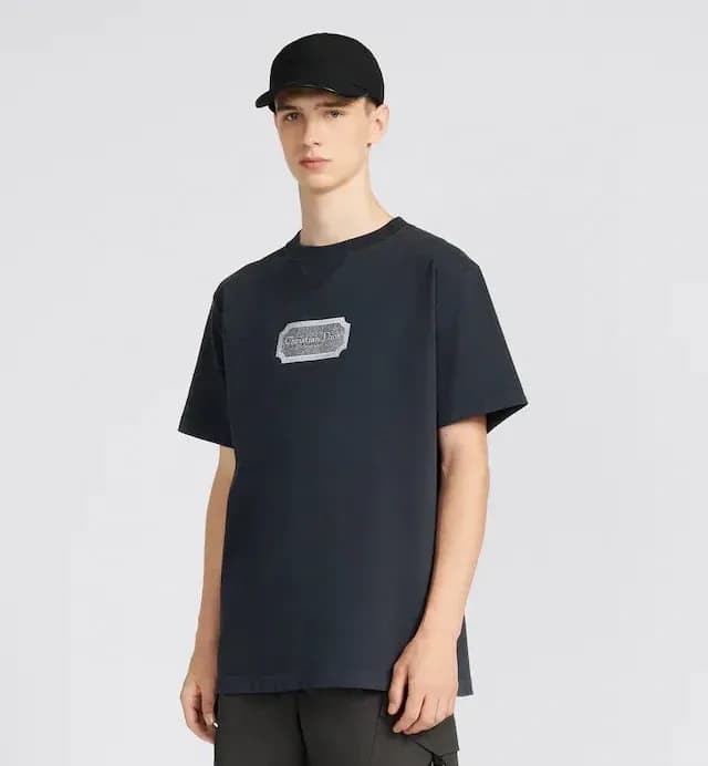 1:1 quality version Badge Label Embroidery Combed Cotton Crew Neck T-shirt 2 colors 29106534