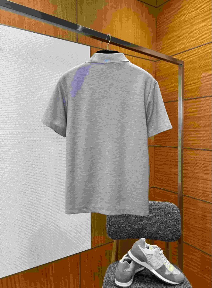 1:1 quality version  Minimal Embroidery Pocket Pique Cotton Short Sleeve Polo Shirt 3 colors 29106649