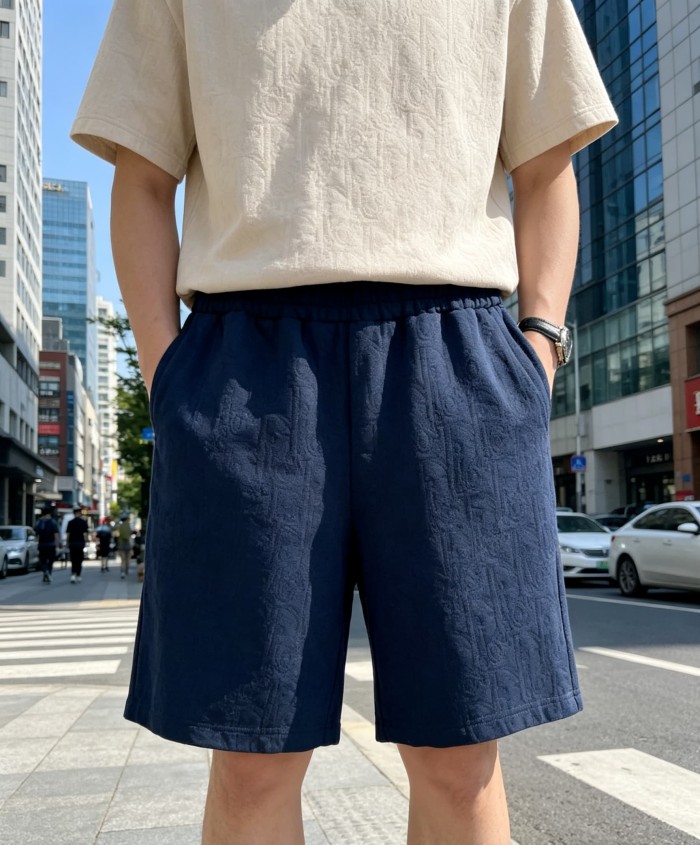 1:1 quality version 3D Embossed Jacquard Light Luxury Casual Shorts 2 colors 29106823