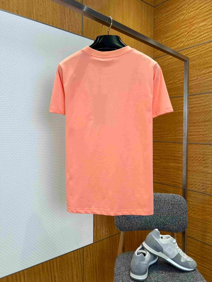 1:1 quality version Combed Cotton Letter Embroidery Crew Neck T-Shirt 3 colors 29106660