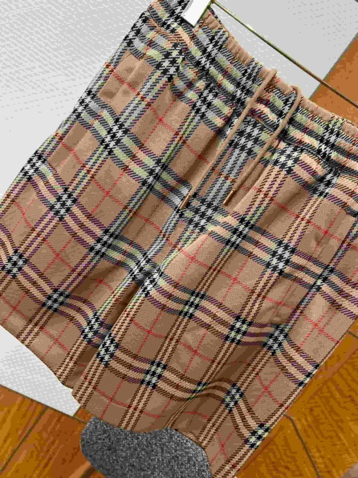 1:1 quality version Classic Check Drawstring Cargo Shorts 29106322