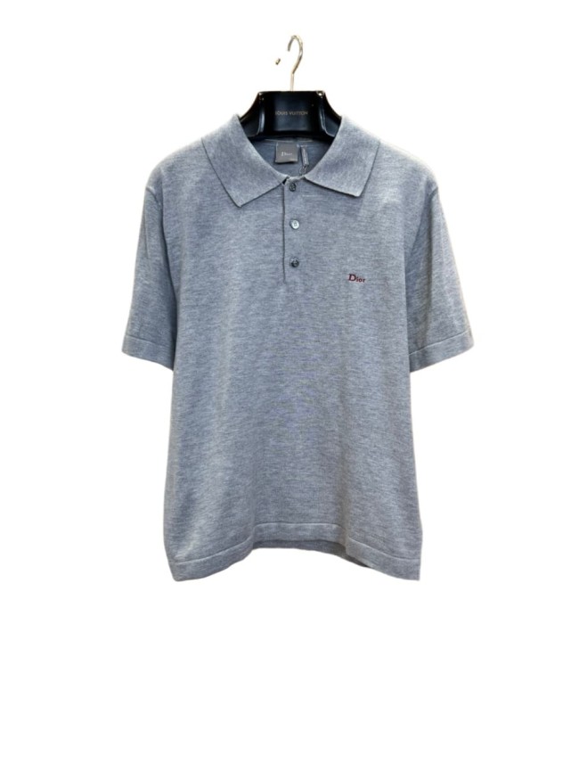1:1 quality versionDior Letter Embroidery Knit Short Sleeve Polo Shirt 29106842