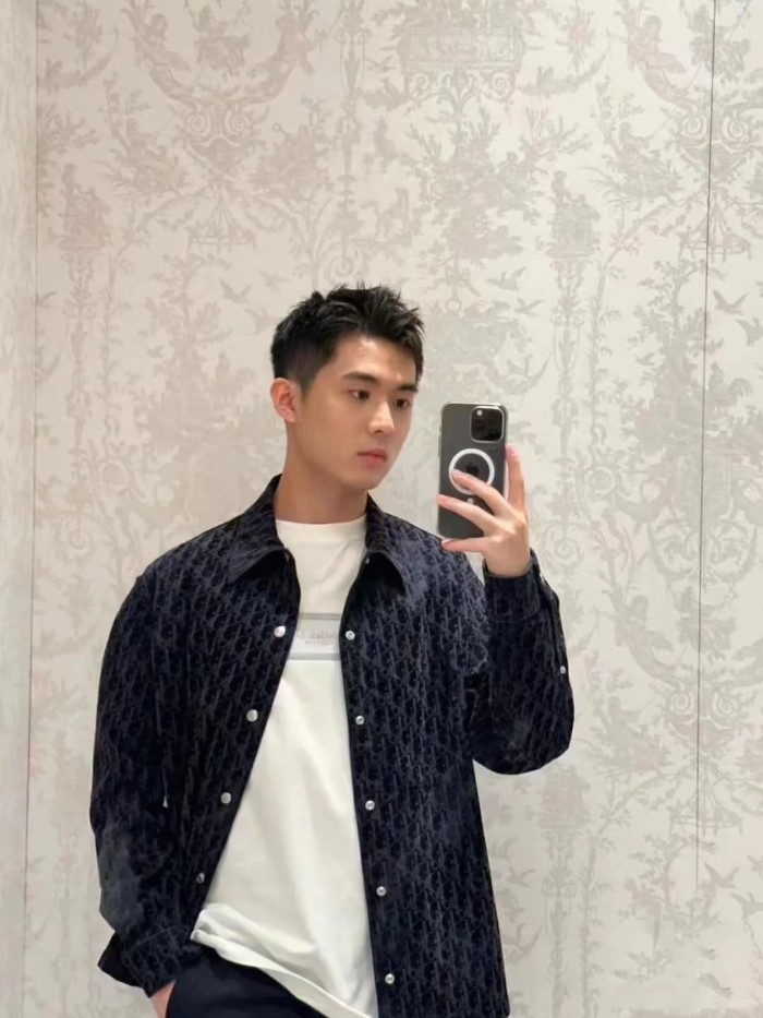 1:1 quality version All Over Print Lapel Single Breasted Long Sleeve Shirt 29106614