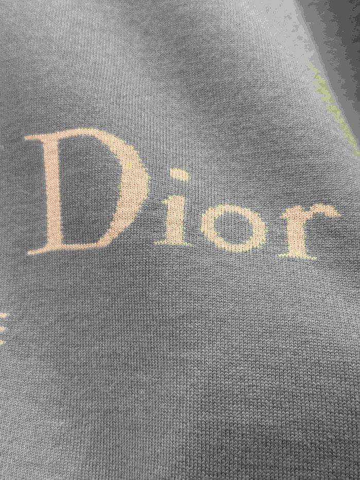 1:1 quality version Luxury Business Style Couture Letter Knit Oversized Cotton T-Shirt 2 colors 29106687
