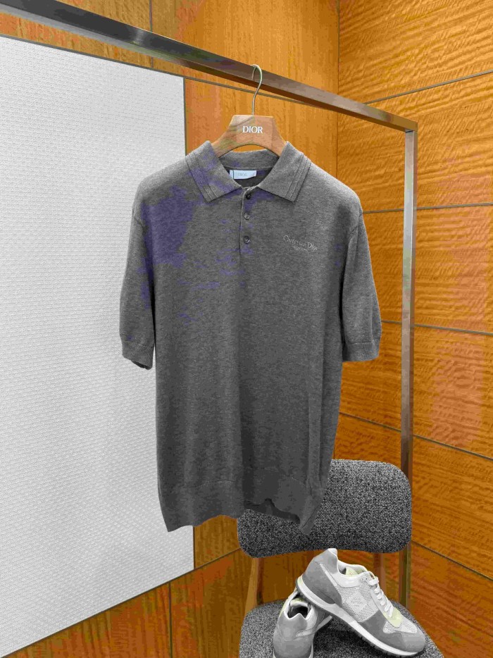 1:1 quality version Classic Embroidery 100% Cotton Knit Polo Shirt 2 colors 29106794