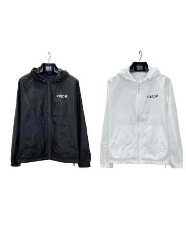 1:1 quality version Dior Logo Embroidery Windproof Waterproof Reversible Drawstring Hooded Jacket 2 colors  29106603